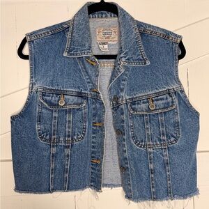 PS Gitano Cropped Raw Hem Denim Vest